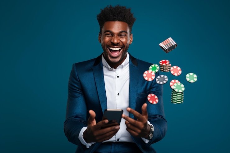 Pengguna membaca ketentuan voucher mobile
